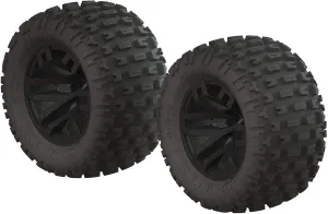 ARRMA 1/10 dBoots Fortress MT 2.2/3.0 Pre-Mounted Tires, 14mm Hex, Black (2), ARAC9632