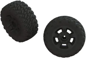 ARRMA 1/8 dBoots Ragnarok MT Front/Rear 2.8 Pre-Mounted Tires, 14mm Hex, Black (2), ARA550052