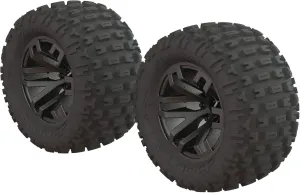 ARRMA Dboots 'Fortress MT' Tire Set Glued Gun Metal (2), ARA550086