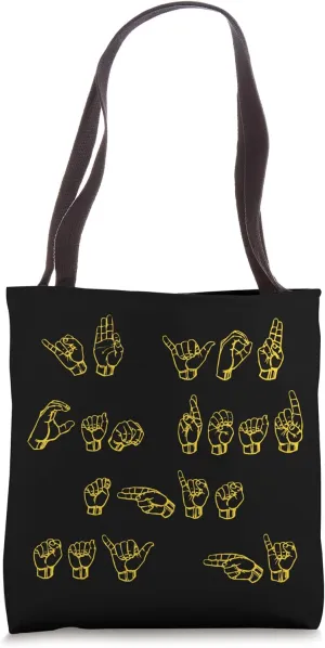 ASL American Sign Language Gift Interpreters Tote Bag