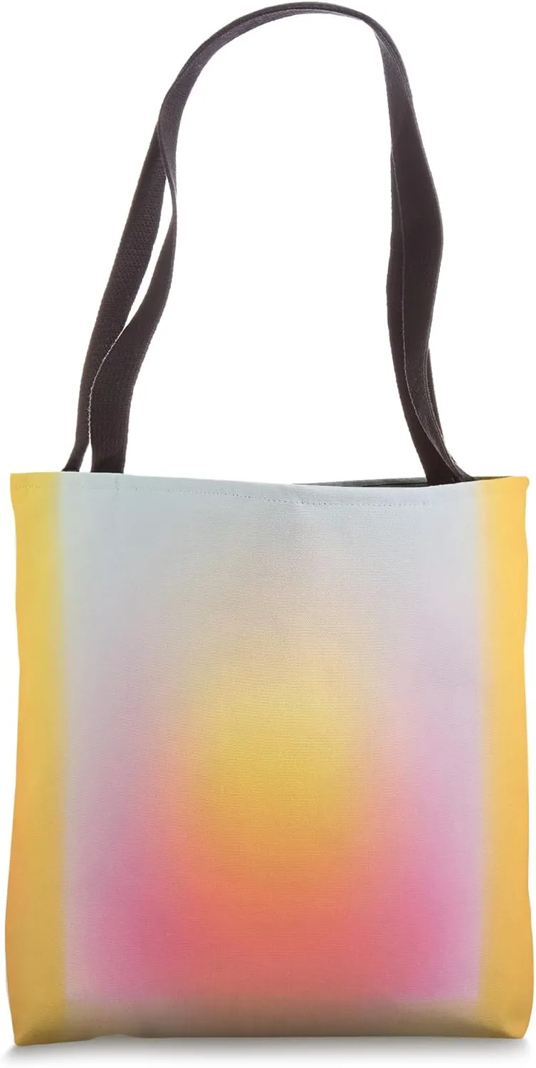Aura Gradient Rainbow Abstract Art Minimalist Modern Tote Bag