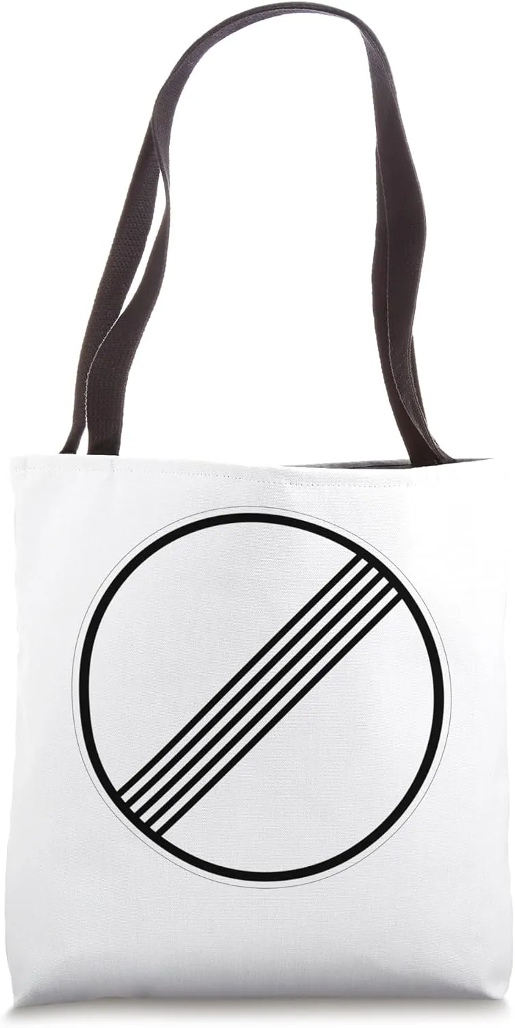 Autobahn Maximum Speed Traffic Sign Unlimited Velocity Tote Bag