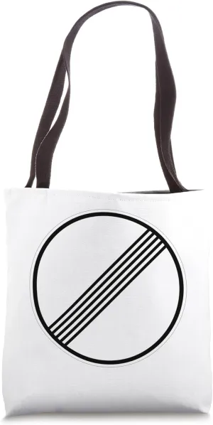 Autobahn Maximum Speed Traffic Sign Unlimited Velocity Tote Bag