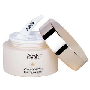 Avani Prestige Advanced Peptide Eye Cream with Hyaluronic Acid - Under Eye Treatment for Dark Circles, Puffy Eyes, Anti Aging - SPF 15.