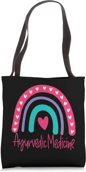 Ayurvedic Medicine Boho Rainbow Tote Bag