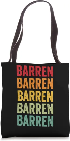 Barren County, Kentucky, Rainbow Text Design Tote Bag