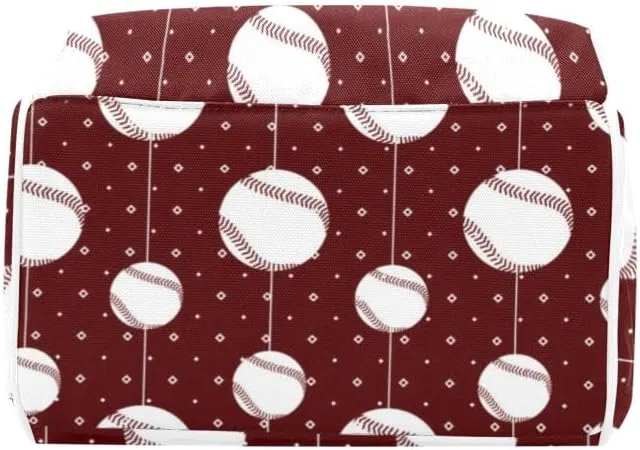 Baseball Pattern Sports Personalized Diaper Bag Backpack Multi-Function Custom with Name Large Travel Nappy Mommy Bag Backpack