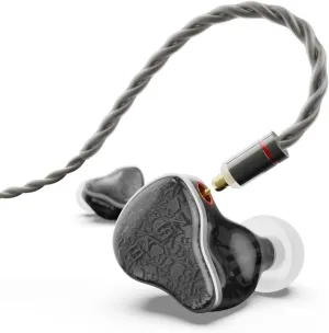 BASN Bmaster5 in Ear Monitors, 1DLC Diaphragm 4BA 5 Drivers Drummers Headphones with Silver-Plated OFC Cable, Noise Isolation IEM Earbuds for Musicians (Midnight Black)