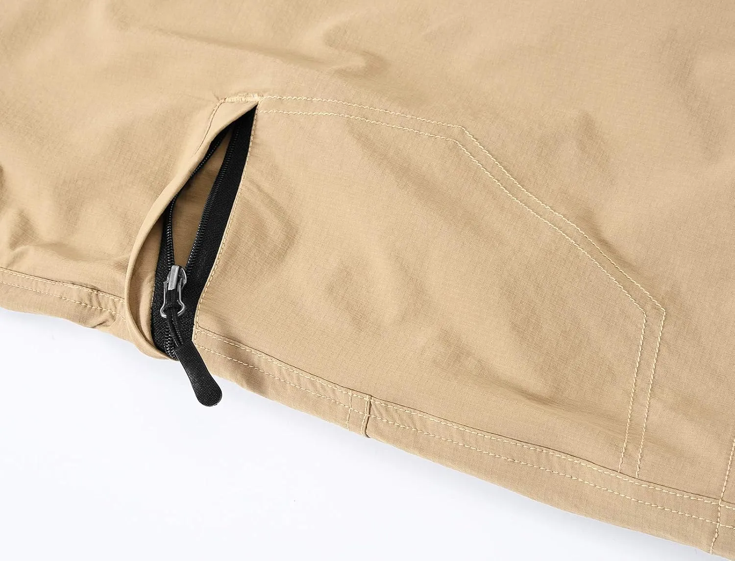 BASUDAM Men's Cargo Hiking Shorts Stretch Quick Dry Lightweight Work Shorts 6 Pockets for Camping Travel