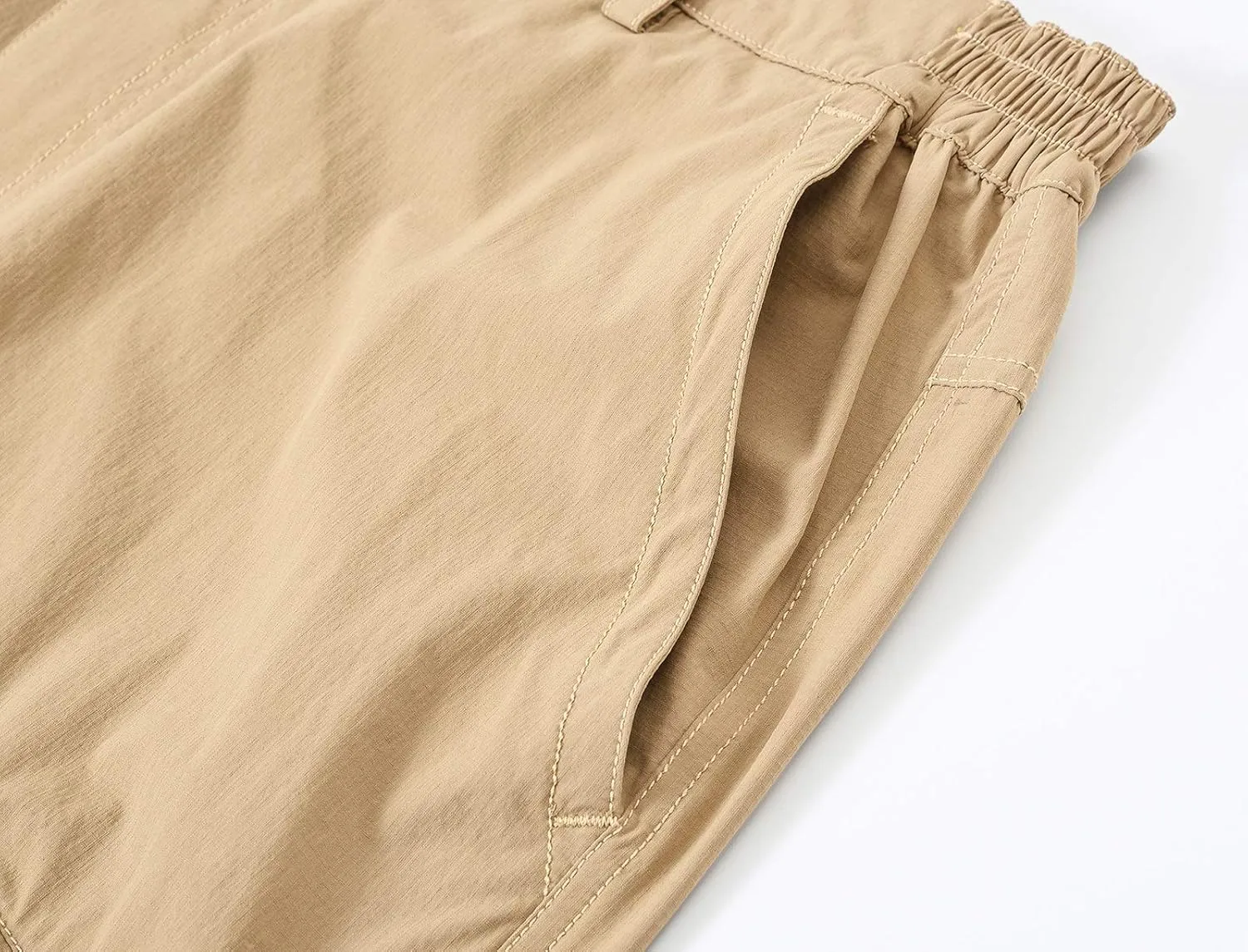 BASUDAM Men's Cargo Hiking Shorts Stretch Quick Dry Lightweight Work Shorts 6 Pockets for Camping Travel