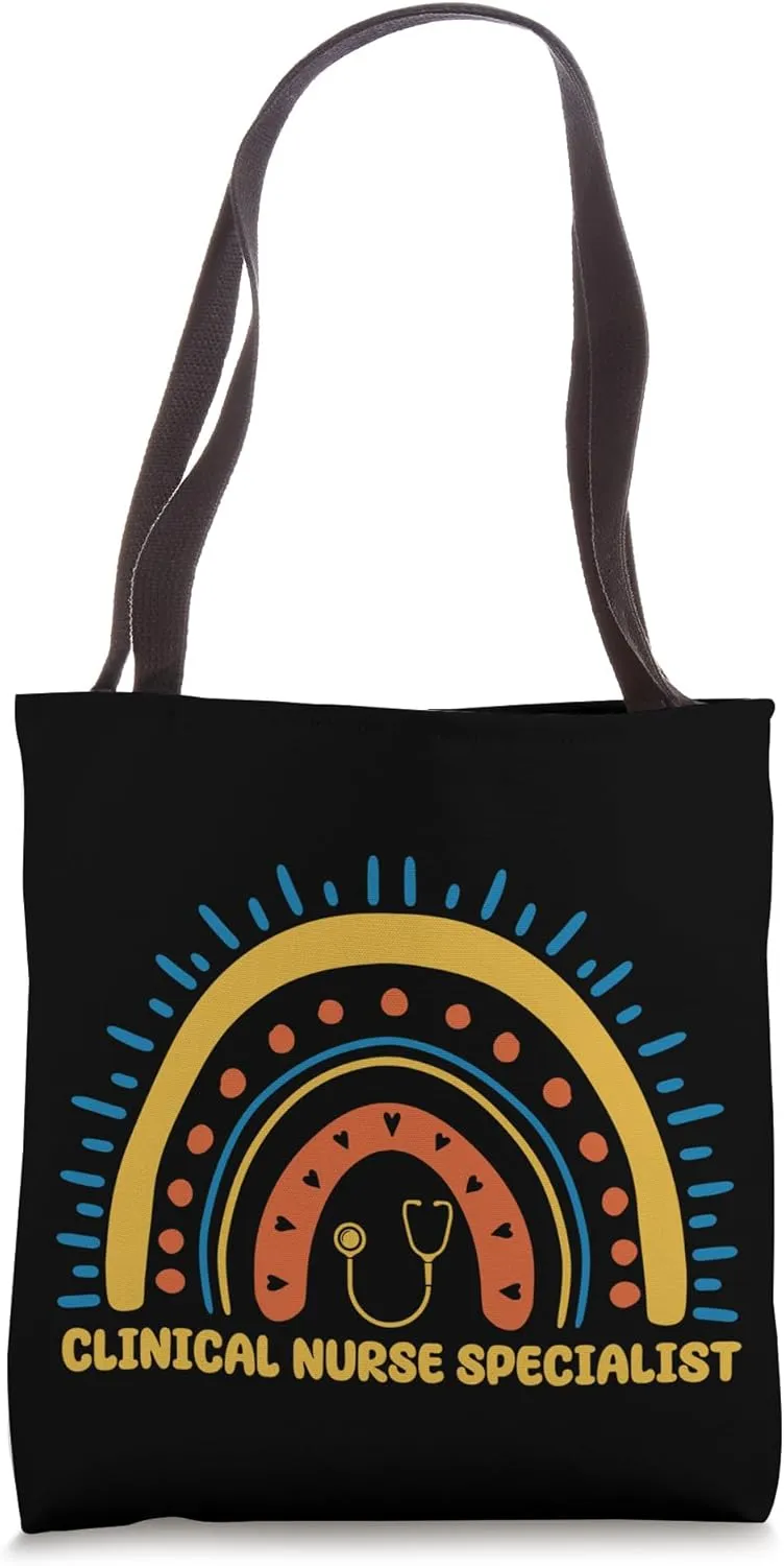 Beautiful Clinical Nurse Specialist Boho Rainbow CNS Nurse Tote Bag