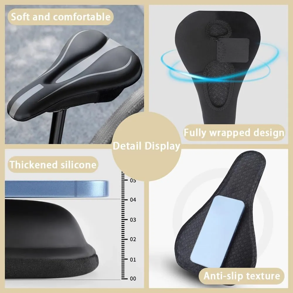 Bike Seat Cushion for Diamondback Bicycles Line Bicycles Mason Trail Bicycles Mission 1, Soft Comfort Breathable Bike Seat Cover Gel Padded Bike Seat Cover for Men & Women Waterproof Bike Cushion