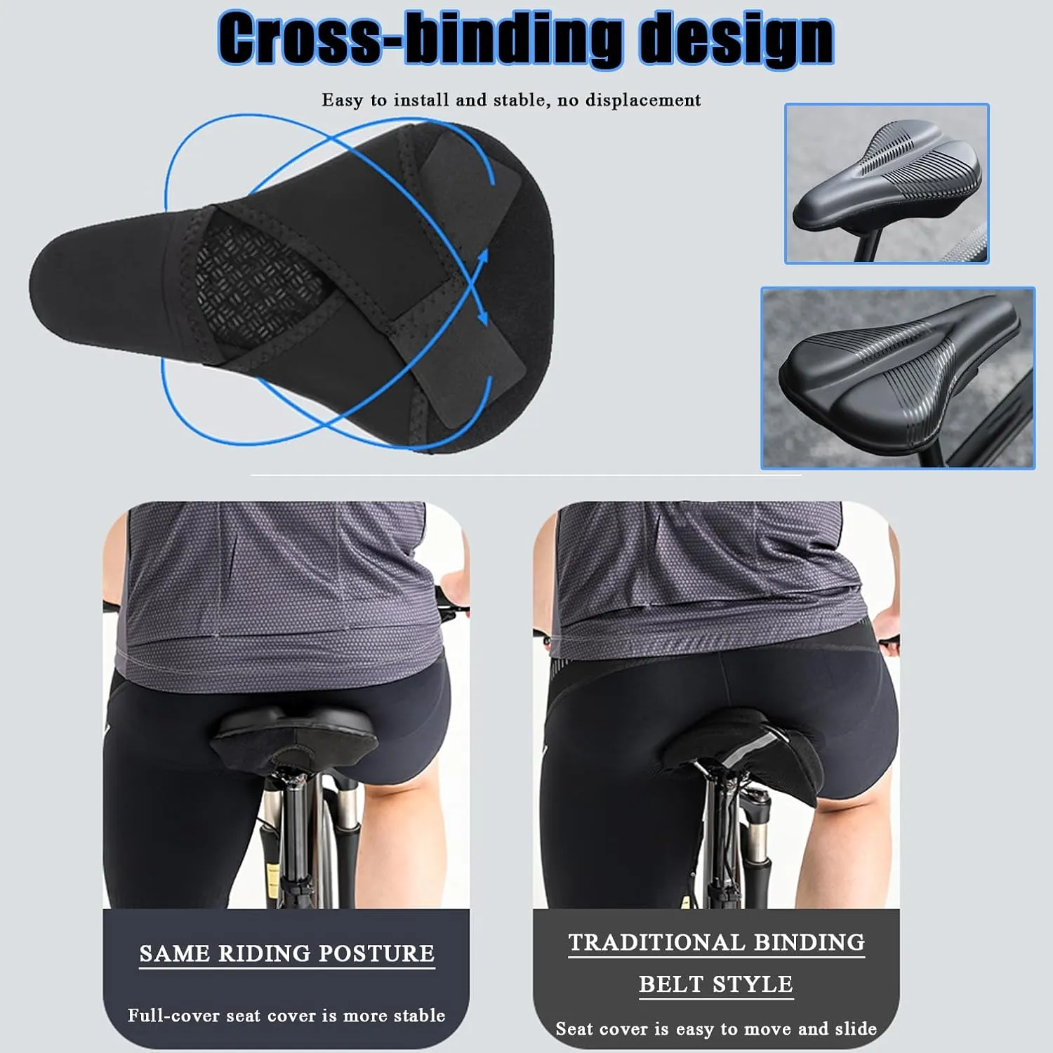 Bike Seat Cushion for Giant TCR Advanced SL TCR C3 TCR Composite TCR Pro/Advanced/SL, Memory Foam & Gel Padded Cover Bicycle Seat for Men Women Shock-Absorbing Comfort Bike Seat Pad,A