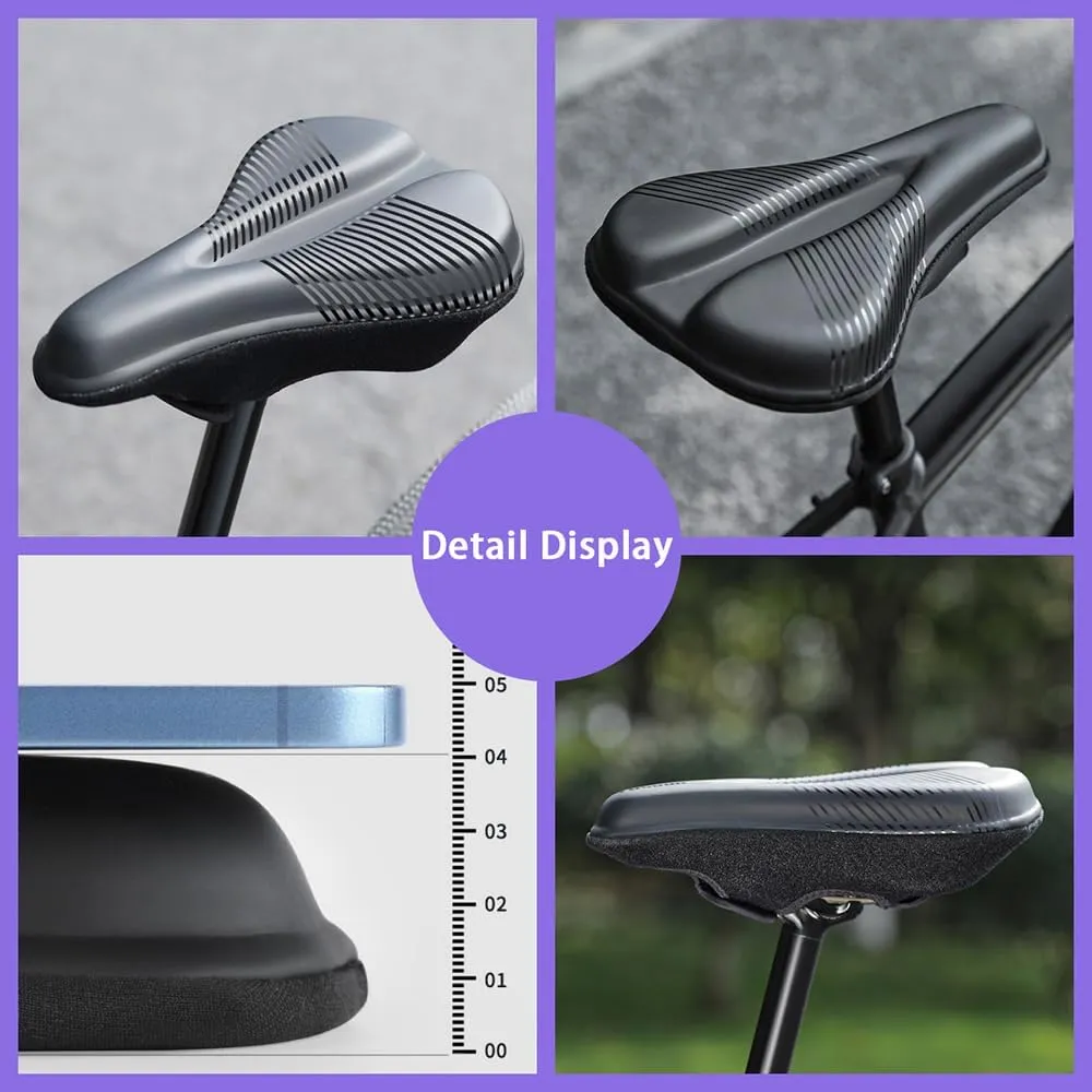Bike Seat Cushion for Merida Big Nine XT Big Seven Big Trail Big Trail 500, Soft Comfort Breathable Bike Seat Cover Gel Padded Bike Seat Cover for Men & Women Waterproof Bike Cushion,B