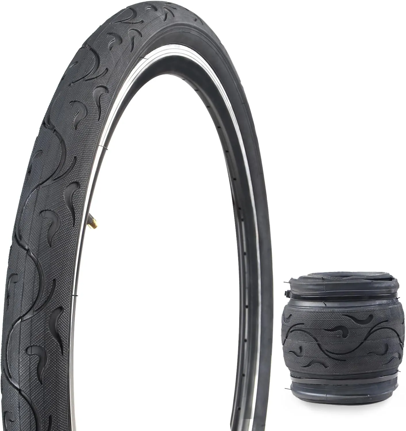 Bike Tire 26 Inch 1 Pack Beach Cruiser Bicycle Tire Folding Bead Replacement Tyre 26 * 2.125 for Bike City Bike Hybrid Bike