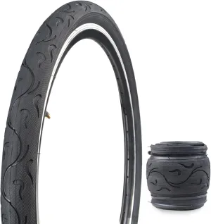Bike Tire 26 Inch 1 Pack Beach Cruiser Bicycle Tire Folding Bead Replacement Tyre 26 * 2.125 for Bike City Bike Hybrid Bike