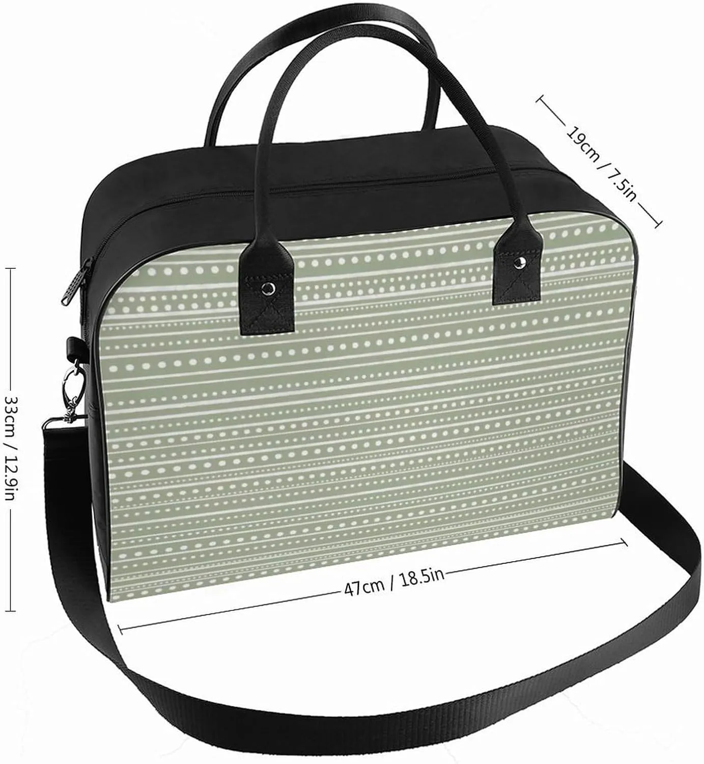 Black Watch Tartan Pattern Fashionable Large Capacity Travel Handbag Unisex