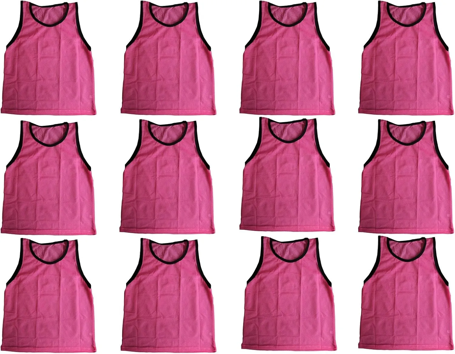 BlueDot Trading 12 Adult Men Woman Unisex Sports Pinnie Scrimmage Training Vest, Nylon Mesh – Soccer, Field Hockey, Lacrosse