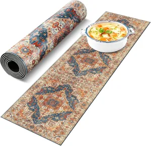 Boho Heat Resistant Table Runner 39.4 x 11.8 Inch Waterproof Table Protector Pad Heat Proof Trivet 350f for Hot Plates and Pots from Scratch