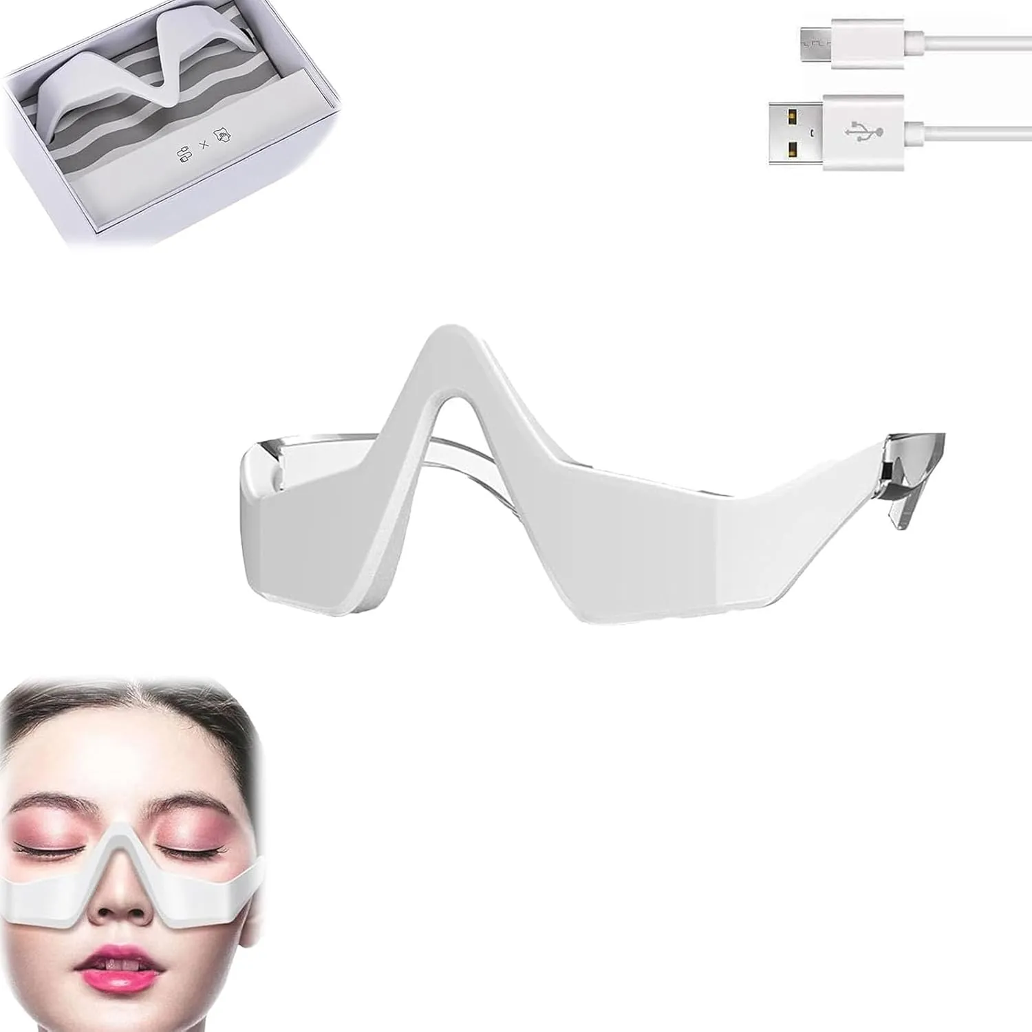 Botanique Paris Under Eye Device,Revital Eyes Red Light Glasses,Eye Beauty Glasses Eyes Bag Remover,Quickly Remove Under-Eye Bags Dark Circles