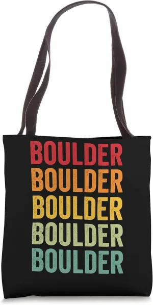 Boulder Rainbow Repetition, Boulder City Tote Bag