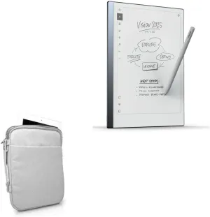 BoxWave Case Compatible with Remarkable 2 - Quilted Carrying Bag, Soft Synthetic Leather Cover w/Diamond Design - Cool Grey