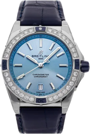 Breitling Super Chronomat Automatic Chronometer Diamond Ladies Watch A17356531C1P1