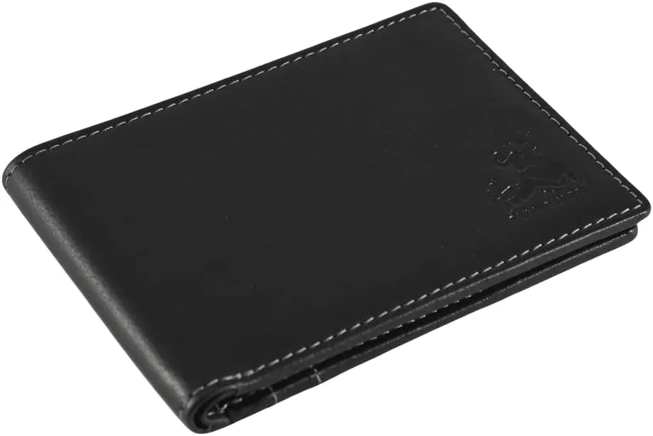 BULL GUARD Rfid Leather Wallet | The Respected Gentlemans Bifold Slim for Men | Advanced Cyber Attack Defense | Top Grain Leather Wallet Mens with 12 Slots and 2 Bill Sections In Nappa Black