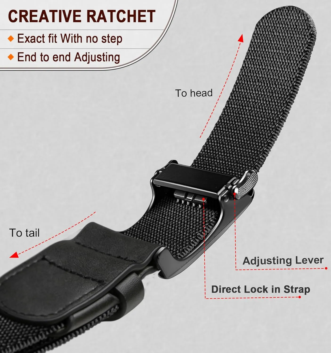 BULLIANT Men Golf Belt Multi-Pack, Ratchet Stretch Belt Fully Adjustable For Exact Fit 1 3/8"