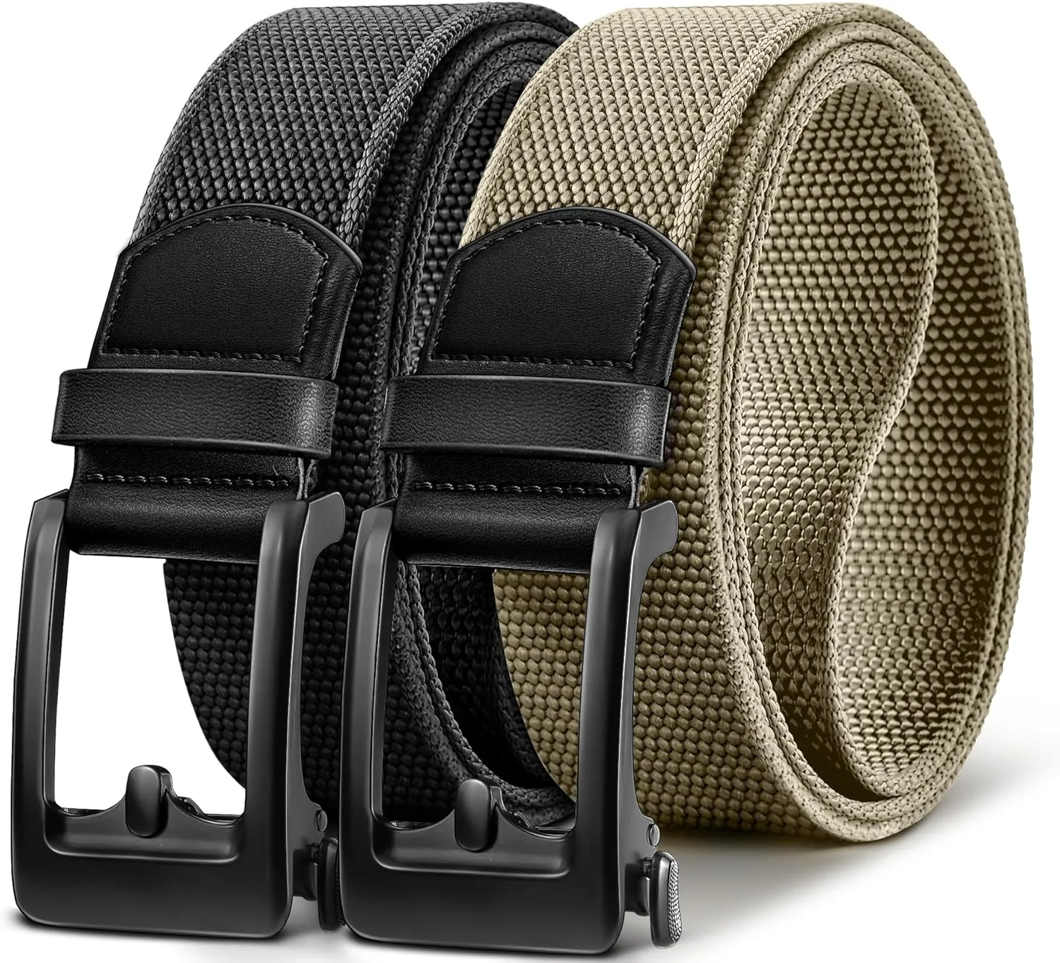 BULLIANT Men Golf Belt Multi-Pack, Ratchet Stretch Belt Fully Adjustable For Exact Fit 1 3/8"
