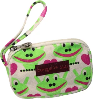 Bungalow 360 Canvas Clutch Coin Purse (Alien Frog)