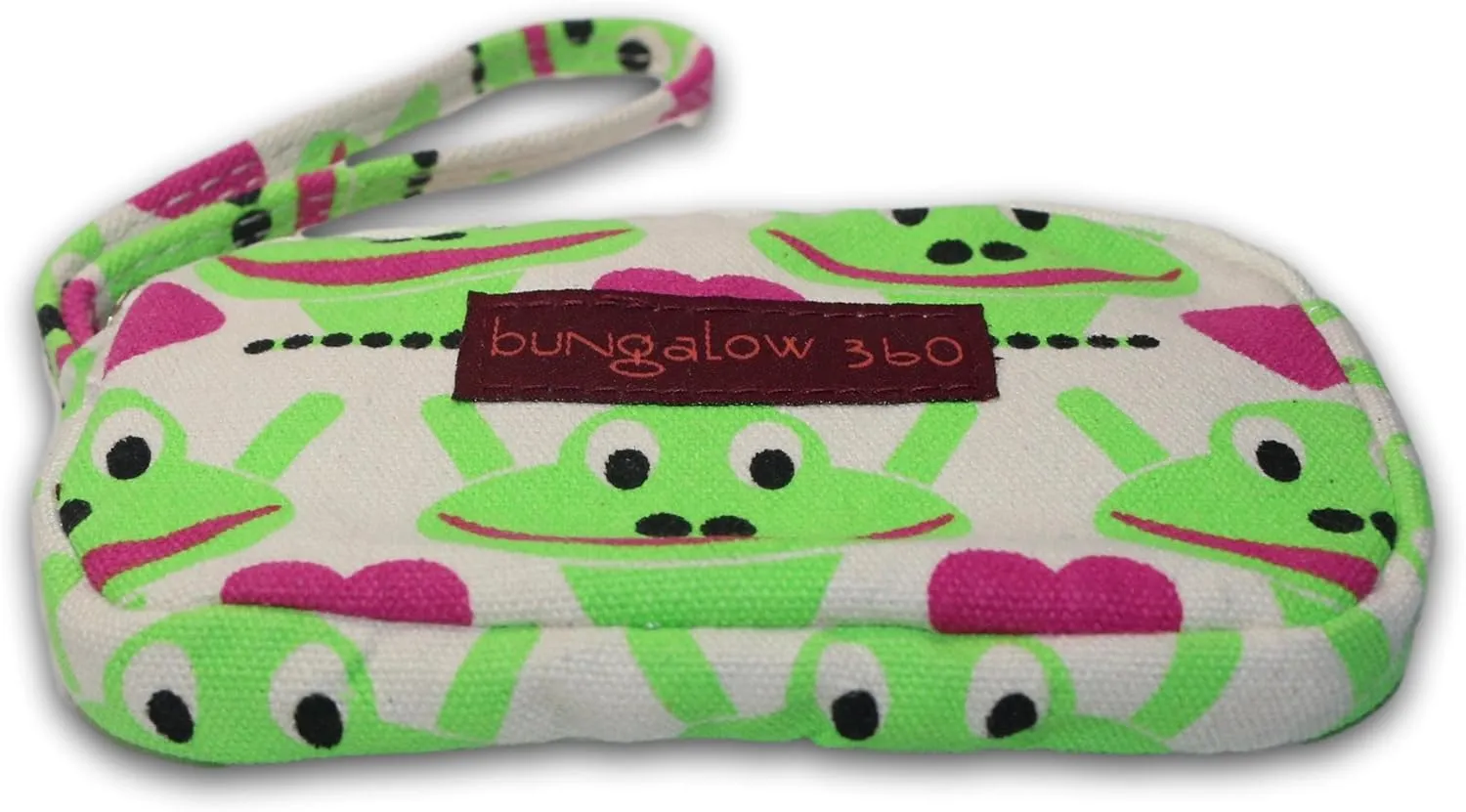 Bungalow 360 Canvas Clutch Coin Purse (Alien Frog)
