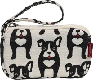 Bungalow 360 Canvas Clutch Coin Purse (Black Dog)