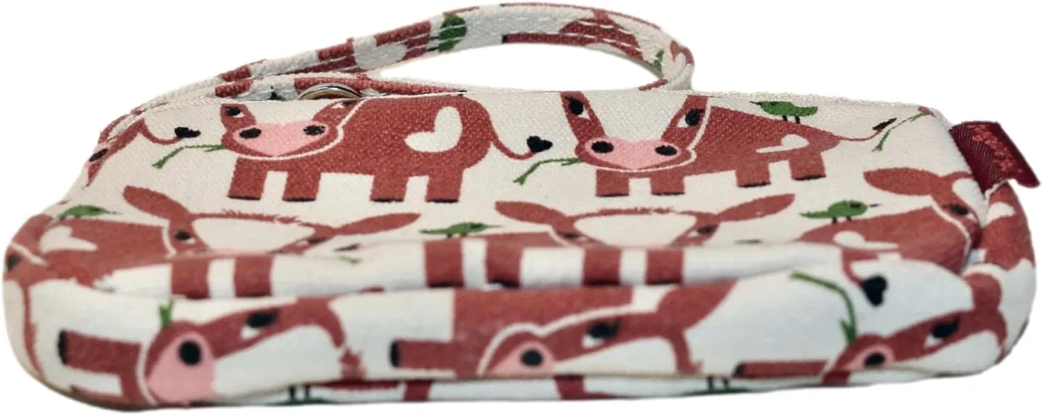 Bungalow 360 Canvas Clutch Coin Purse (Cow)