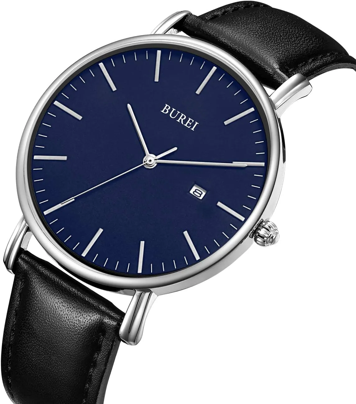 BUREI Men Wrist Watches Fashion Minimalist Analog Quartz Waterproof Watches for Men
