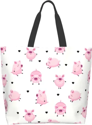 Cafl Tote Bag Shoulder Bag Large Reusable Shopping Bags Portable Storage Handbag