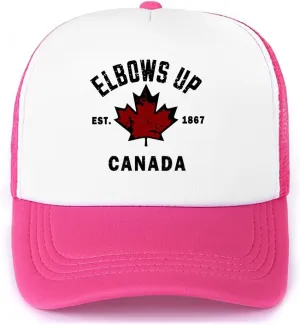 Canada Elbows Up Hat, Elbows Up Hat, Funny Hockey Canada Flag Cap