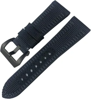 Canvas Leather Sport Watch Band，For Panerai Submersible Luminor PAM 24mm 26mm Series, Nylon Fabric Watch Strap for 22/24mm Replacement Accessories