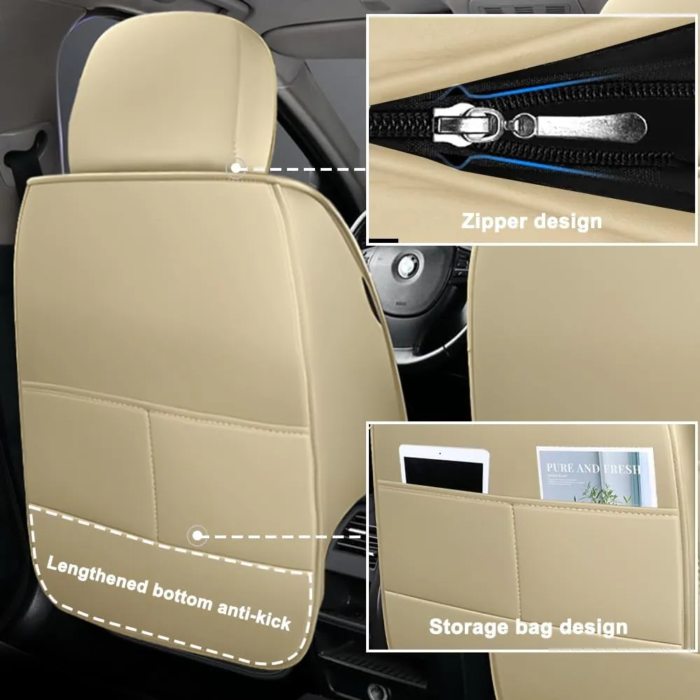 Car Seat Cover for Mercury Marauder 2003-2004,Waterproof Leather Seat Covers 2-Seats Standard,Car Interior Accessories with Airbag,Car Seat Protectors for Marauder(Beige)