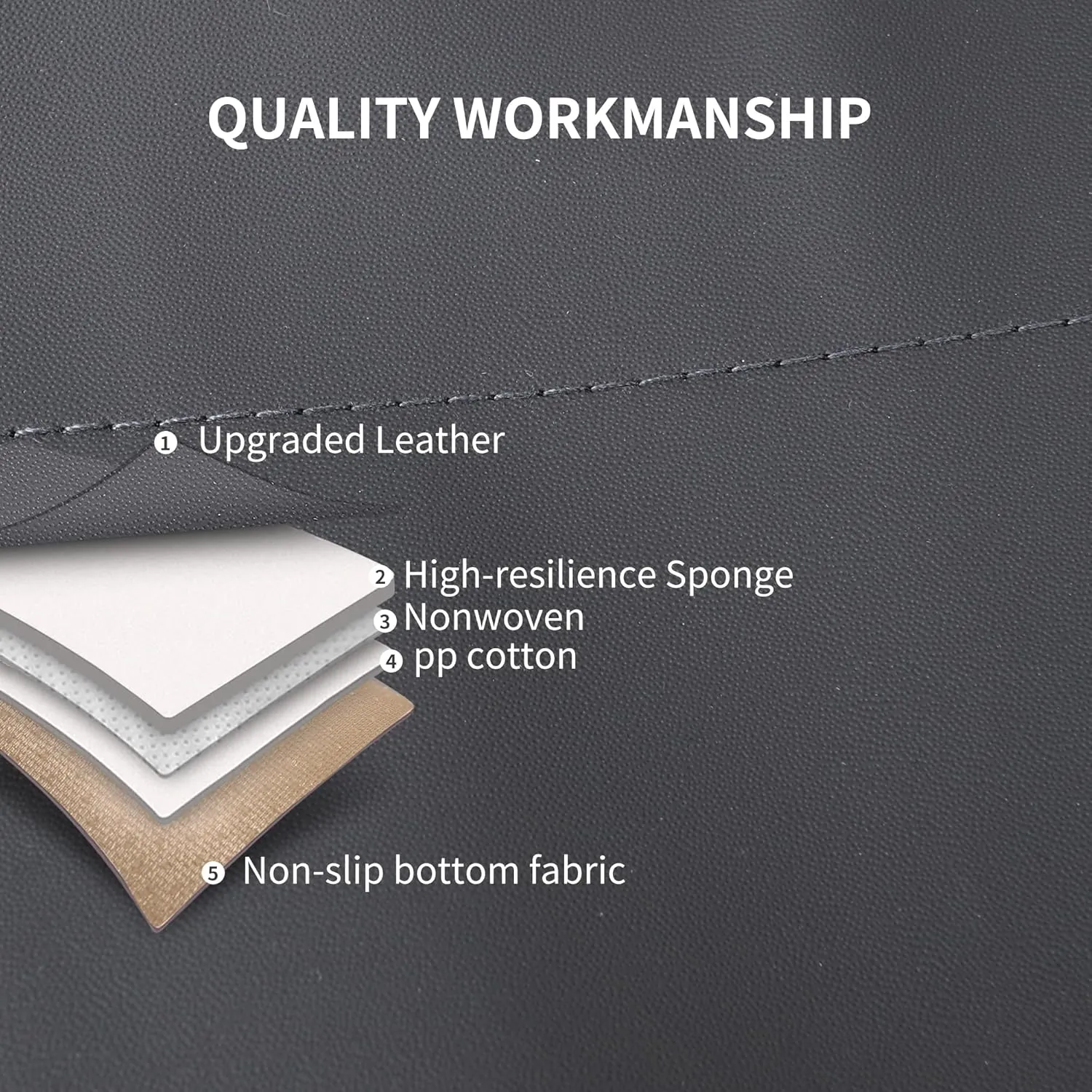 Car Seat Covers, Quilting Leather Seat Cover Two Front Seats,Waterproof Faux Leather Automotive Seat Covers for Cars,Universal Car Interior Fit for Suvs,Trucks,Airbag Compatible (2PCS,N4)