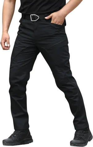 Cargo Pants for Men Tactical Pants Stretch Slim Fit Lightweight Ripstop Outdoor Casual Work Trousers with Pockets