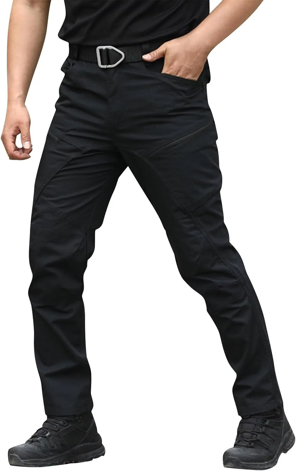 Cargo Pants for Men Tactical Pants Stretch Slim Fit Lightweight Ripstop Outdoor Casual Work Trousers with Pockets