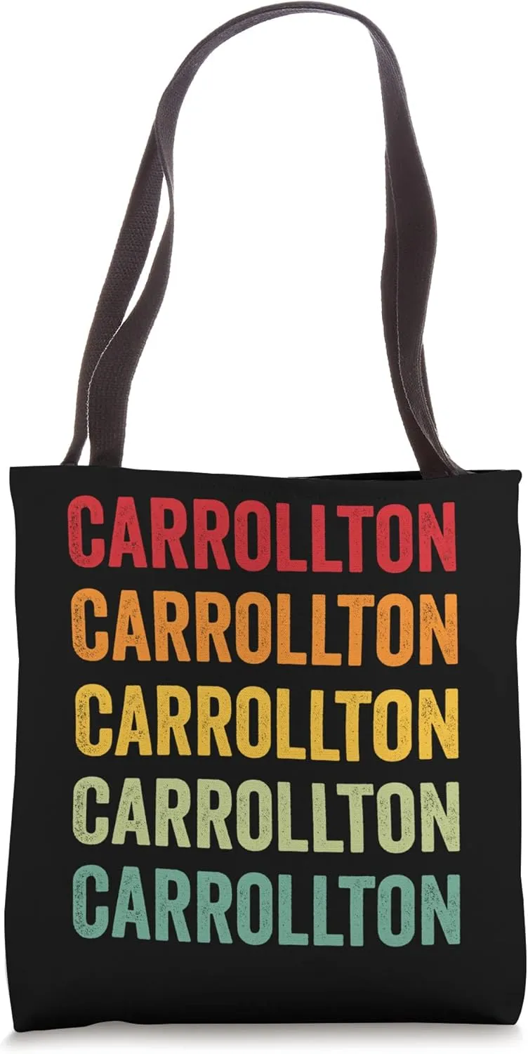 Carrollton Rainbow Repetition, Carrollton City Tote Bag