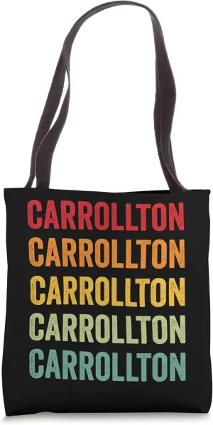 Carrollton Rainbow Repetition, Carrollton City Tote Bag