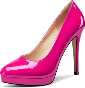 Castamere Womens High Heels Platform Pumps Slip-on Stilettos 12CM Heel Office Dress Shoes