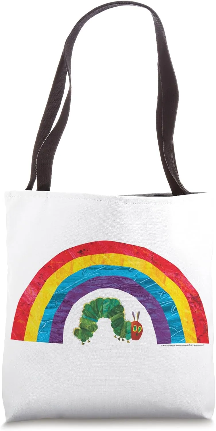 Caterpillar with Rainbow Tote Bag