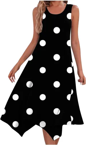 Ceboyel Womens Flowy Summer Dresses 2024 Floral Boho Sun Dress Sleeveless Tank Sundresses Trendy Beach Vacation Clothes