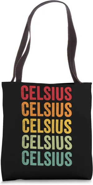 Celsius Crypto Rainbow Text Design Tote Bag