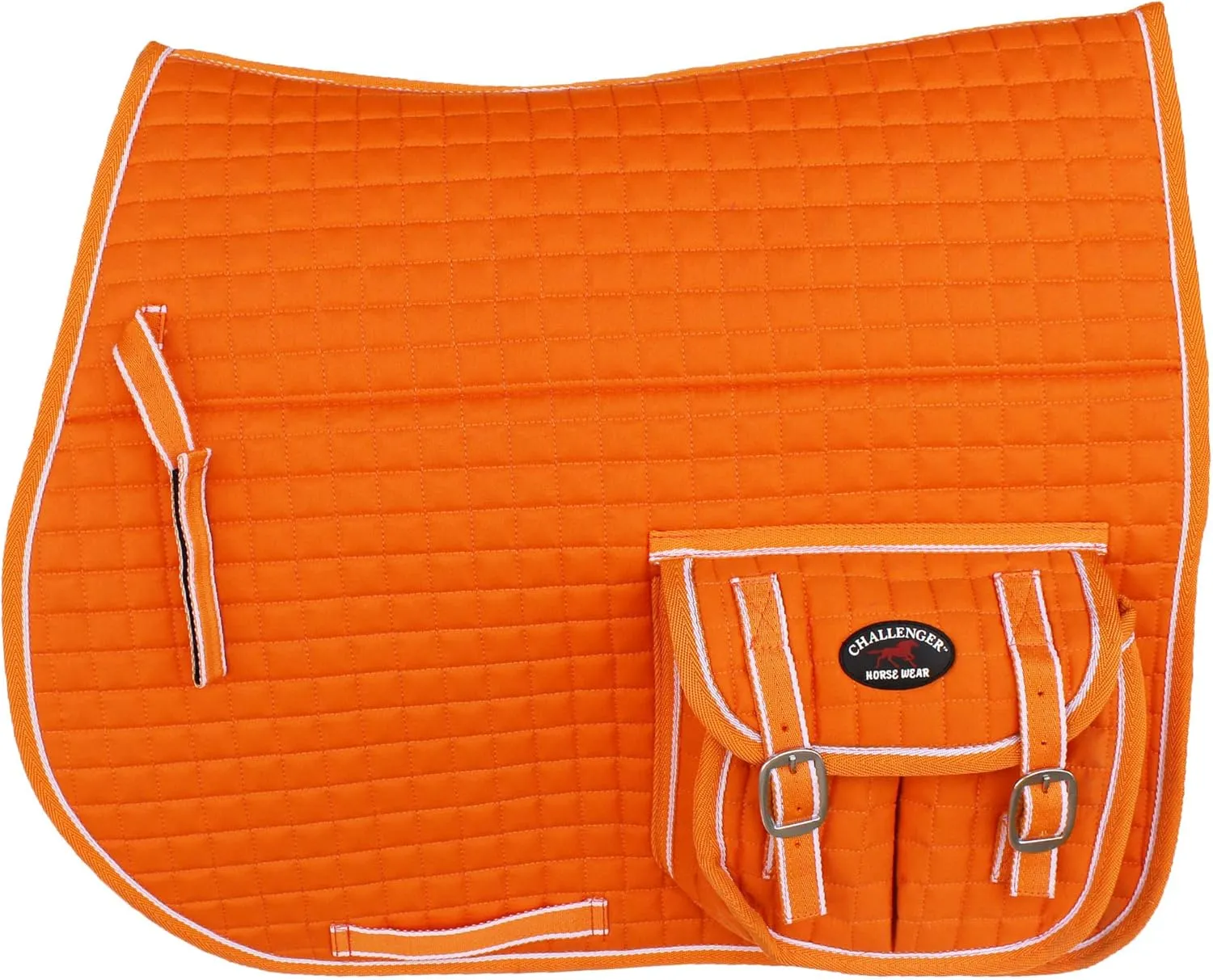CHALLENGER Horse English Orange Quilted All-Purpose Saddle Pad w/Pockets 7261