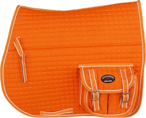 CHALLENGER Horse English Orange Quilted All-Purpose Saddle Pad w/Pockets 7261
